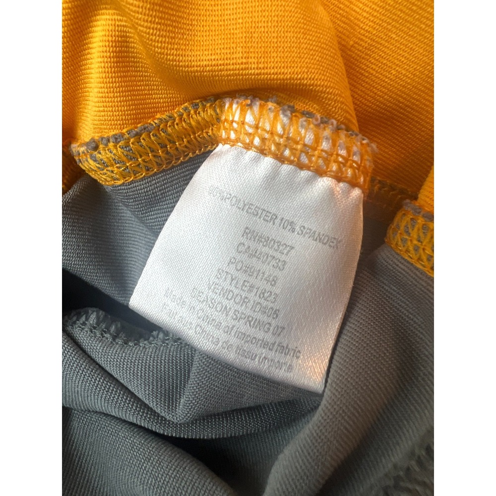 Pearl Izumi Cycling Tank Top Womens Large Gray Yellow Quarter Zip 1823 Biking - Picture 4 of 11